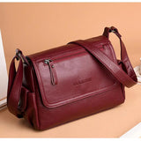 Causal Women Shoulder Bag Soft PU Leather Vintage Crossbody Bags