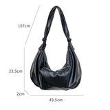 Zipper Women's Hobos Bag PU Leather Shoulder Crossbody Bag