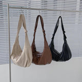 Zipper Women's Hobos Bag PU Leather Shoulder Crossbody Bag