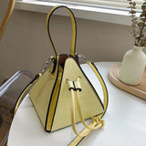 Triangle Handbag Pull Rope Box Dumplings Lantern Woman Bag