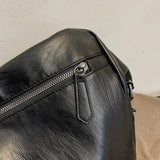 Winter Vintage PU Leather Women's Shoulder Handbags Solid Large Hobo Bags