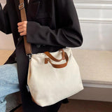 Canvas Shoulder Bag Large Capacity Shopping Bag Winter Messenger Bag