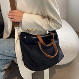 Canvas Shoulder Bag Large Capacity Shopping Bag Winter Messenger Bag