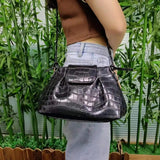 Crocodile Bag Hobo Cloud Shoulder Bag Lady Handbag for Autumn and Winter