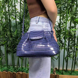 Crocodile Bag Hobo Cloud Shoulder Bag Lady Handbag for Autumn and Winter