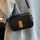 Metal & Leather Shoulder Strap Women's Bag