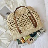 Summer Straw Shoulder Bag Casual Lady Tote Travel Bohemian Beach Handbag