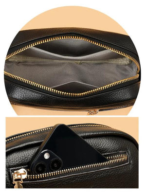 Cowhide Cell Phone Shoulder Bag Leather Messenger Bags