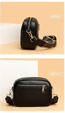 Cowhide Cell Phone Shoulder Bag Leather Messenger Bags