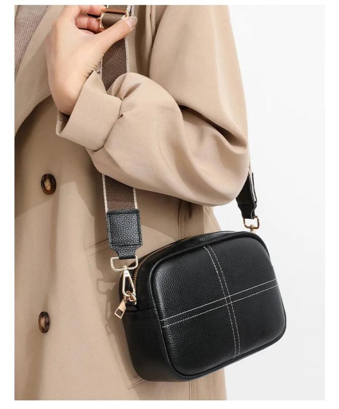 Cowhide Cell Phone Shoulder Bag Leather Messenger Bags