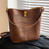 Vintage Bucket Crossbody Bag Soft Leather Tote Handbag