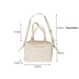 Bear Rabbit Embroidery Portable Mom Baby Shoulder Bag Mummy Travel Handbag