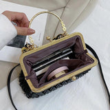 Women Pleated Shell Crossbody Bag Green Messenger