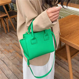 Cowhide Handbags Office Lady Totes Pink Green Messenger Bags