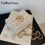 Winter Woolen Women's Chain Shoulder Bag