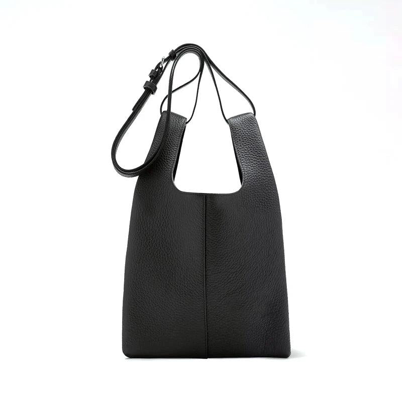 Women Bucket Bag Soft PU Leather Large Capacity Lady Shoulder Bag