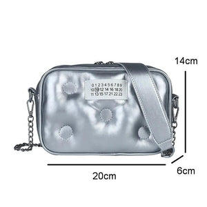 Women Crossbody Camera Bag with Chain Shoulder Strap