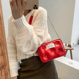 Women Crossbody Camera Bag with Chain Shoulder Strap