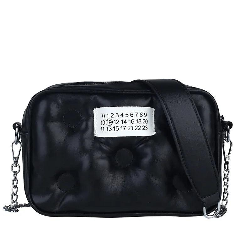 Women Crossbody Camera Bag with Chain Shoulder Strap