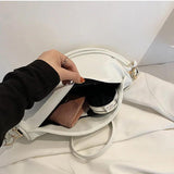 Solid Lady Half Moon Crossbody Bag Casual Underarm Bag WLHB2391