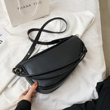 Solid Lady Half Moon Crossbody Bag Casual Underarm Bag WLHB2391