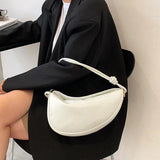 Solid Lady Half Moon Crossbody Bag Casual Underarm Bag WLHB2391
