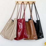 Soft Patent Leather Shoulder Bags Casual Female Totes Bags WLHB2385