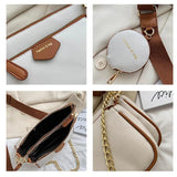 Crossbody Shoulder Bag 3-Piece Set Wide Strap Women's Messenger Bags