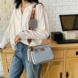 Crossbody Shoulder Bag 3-Piece Set Wide Strap Women's Messenger Bags
