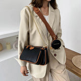 Crossbody Shoulder Bag 3-Piece Set Wide Strap Women's Messenger Bags