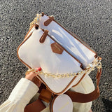 Crossbody Shoulder Bag 3-Piece Set Wide Strap Women's Messenger Bags