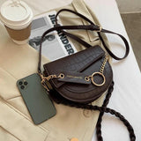 Crocodile Pattern Crossbody Bag Chain Shoulder Handbag WLHB2378