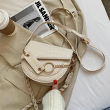 Crocodile Pattern Crossbody Bag Chain Shoulder Handbag WLHB2378