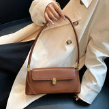 Small PU Leather Underarm Handbags Tote Bags