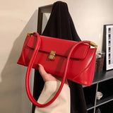 Small PU Leather Underarm Handbags Tote Bags