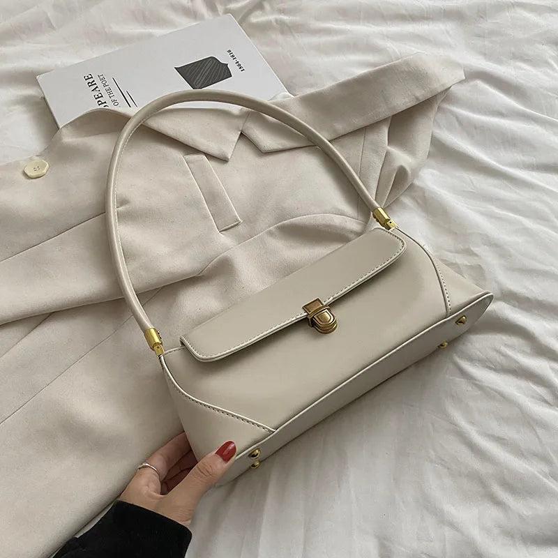 Small PU Leather Underarm Handbags Tote Bags