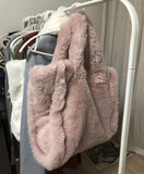 Winter Women Shoulder Fur Bag Handbag Tote Large Capacity