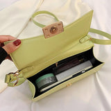 Women PU Leather Crossbody Bag Green Flap Shoulder Bags Messenger Bag