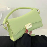 Women PU Leather Crossbody Bag Green Flap Shoulder Bags Messenger Bag