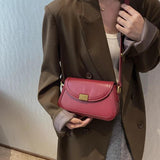 Small PU Leather Saddle Bags for Women Vintage Handbags