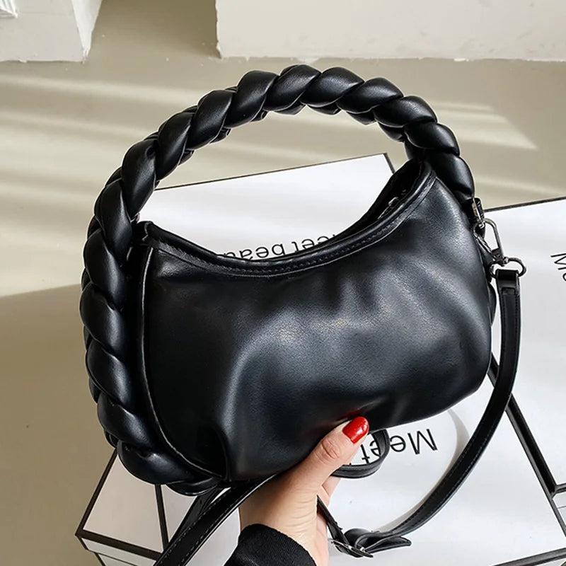 Green PU Leather Crossbody Shoulder Bag