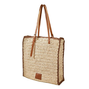 Straw Women Shoulder Bag Paper Woven Lady Handbags Summer Beach Bag
