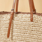 Straw Women Shoulder Bag Paper Woven Lady Handbags Summer Beach Bag