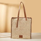 Straw Women Shoulder Bag Paper Woven Lady Handbags Summer Beach Bag