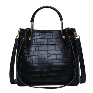 Bucket Bag Large Capacity PU Shoulder Messenger Bag Lady Handbag
