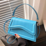 Women High Flap Bags Shoulder Bags Green Orange Messenger Bags Clutch
