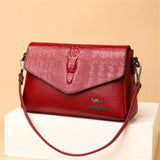 Crocodile Pattern Shoulder Bag for Women Vintage Sling Sac De Luxe Femme FLAP