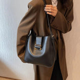Solid Women Handbag Large Capacity Shoulder Bags PU Leather Wild Bags Sac a Main
