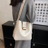 Solid Women Handbag Large Capacity Shoulder Bags PU Leather Wild Bags Sac a Main