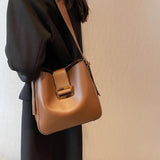 Solid Women Handbag Large Capacity Shoulder Bags PU Leather Wild Bags Sac a Main